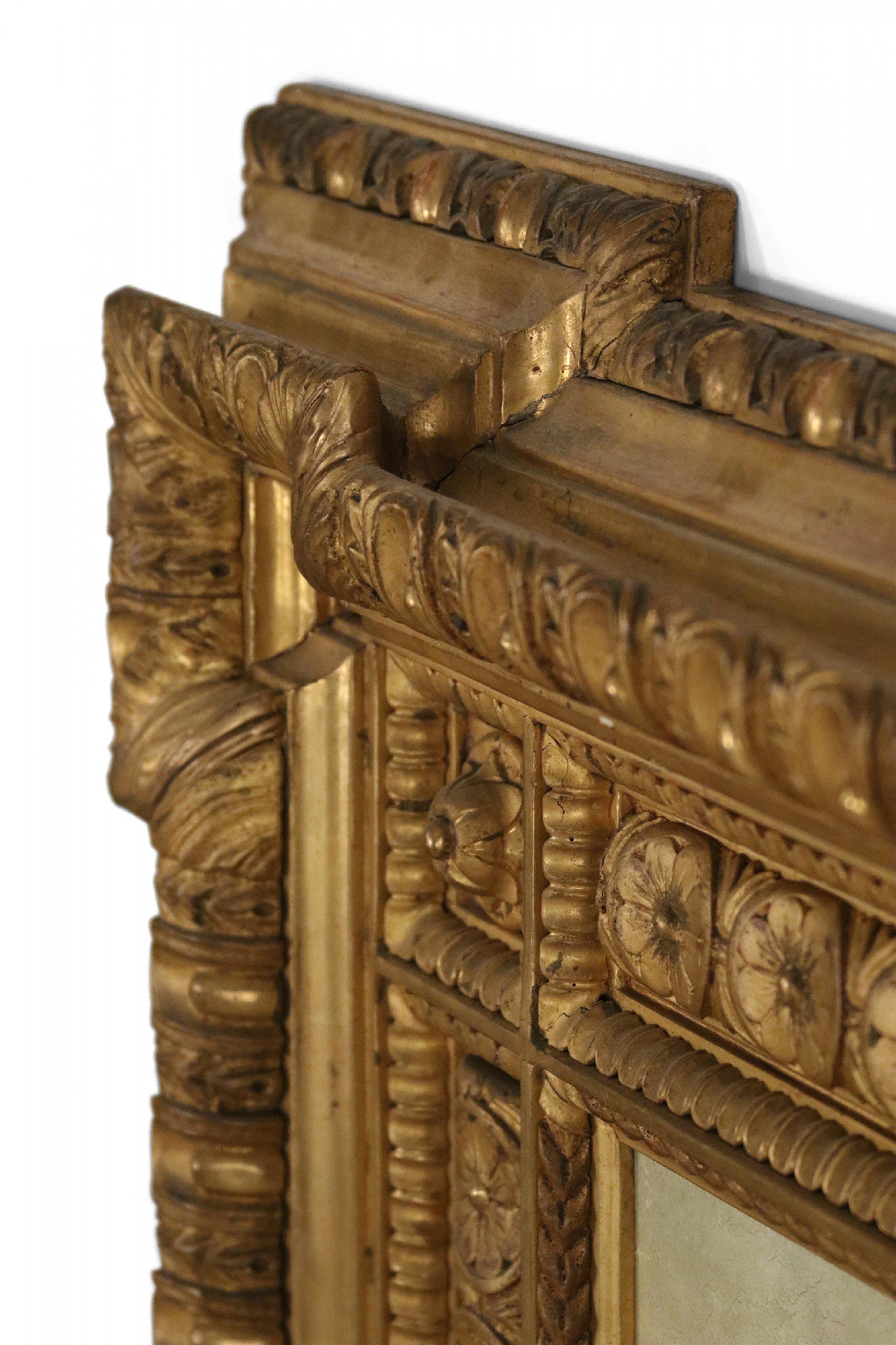 Dipinto italiano del XIX secolo raffigurante le Muse in una cornice di legno dorato intagliato e decorato in vendita 2