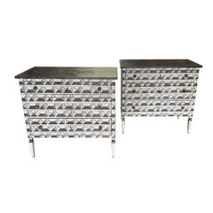 20th Century Italian Pair of Antique Arte Povera Pine Commodes - Tuscan Cabinets