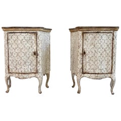 19th Century Italian Pair of Antique Louis XIV Pinewood Cabinets Arte Povera