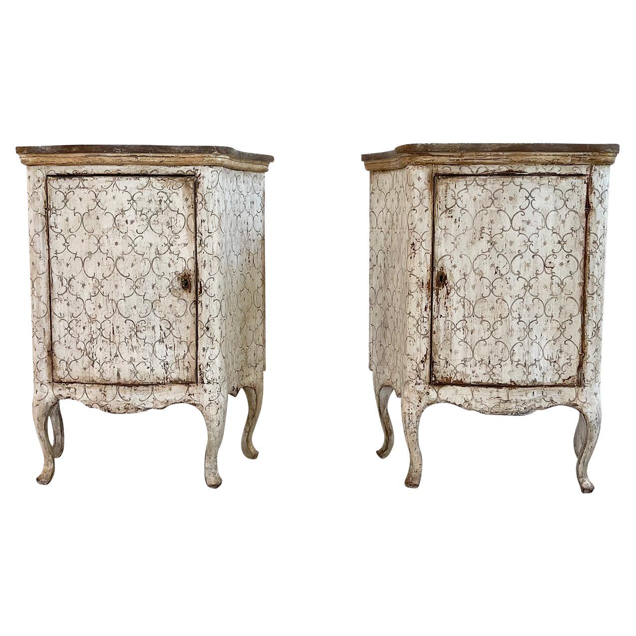 19th Century Italian Pair of Antique Louis XIV Pinewood Cabinets Arte Povera
