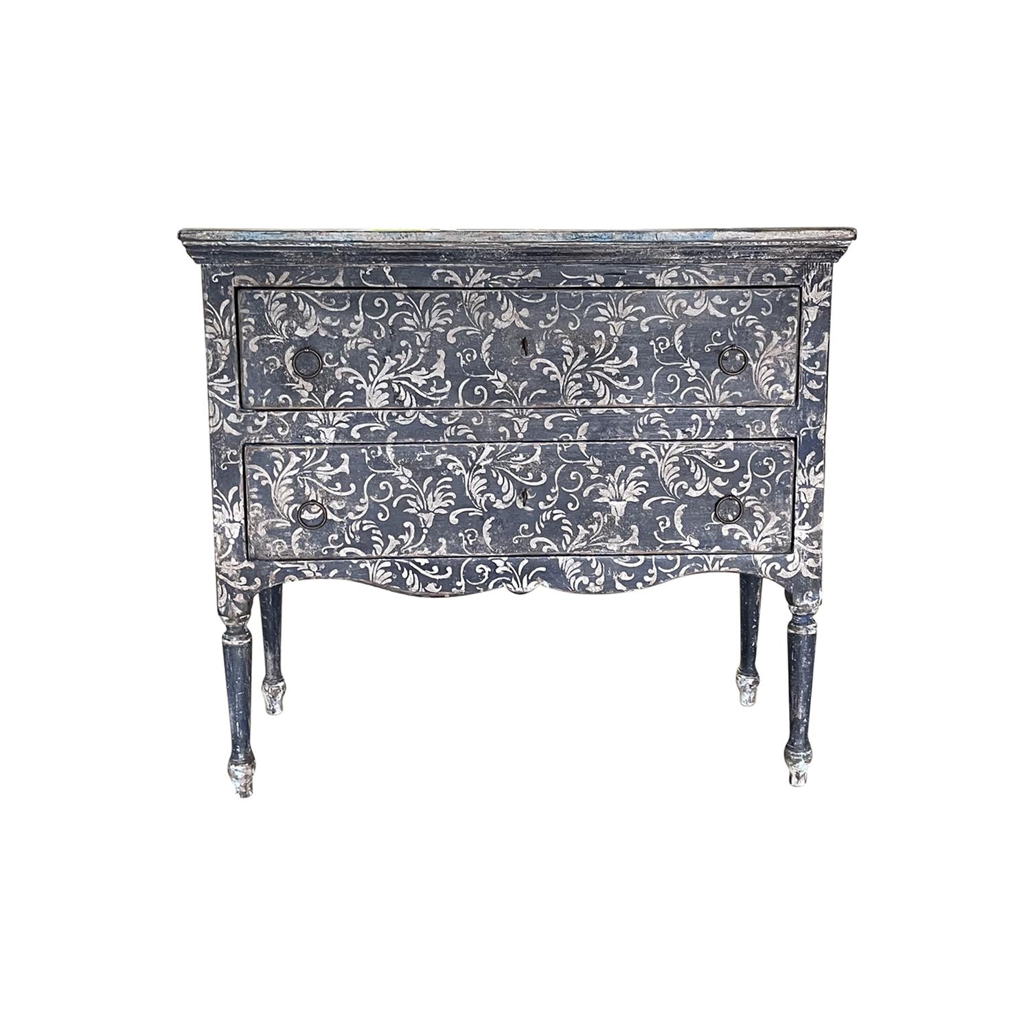 Hand-Carved 19th Century Italian Pair of Antique Sculptural Arte Povera Pinewood Nightstands For Sale