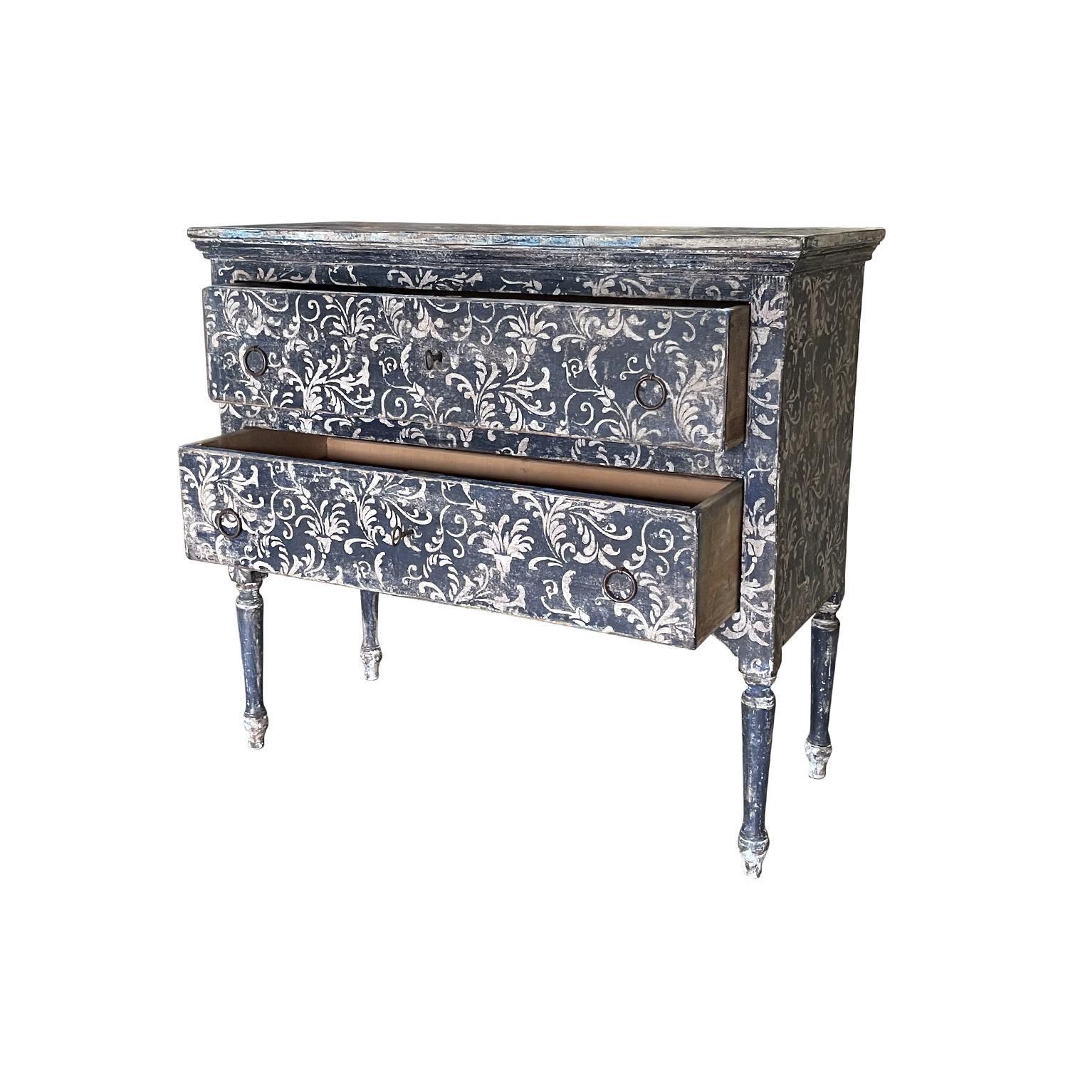 19th Century Italian Pair of Antique Sculptural Arte Povera Pinewood Nightstands For Sale 1