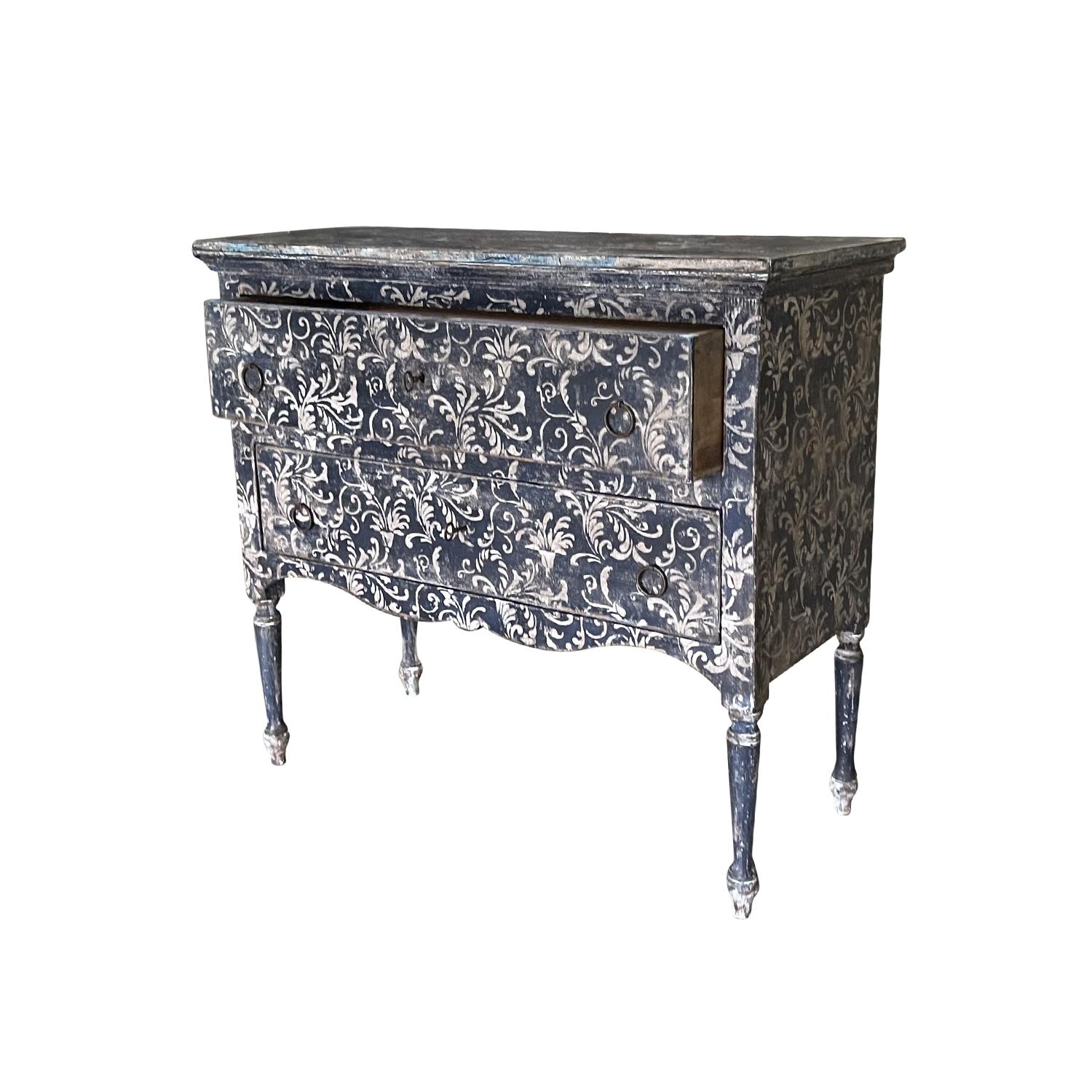19th Century Italian Pair of Antique Sculptural Arte Povera Pinewood Nightstands For Sale 2