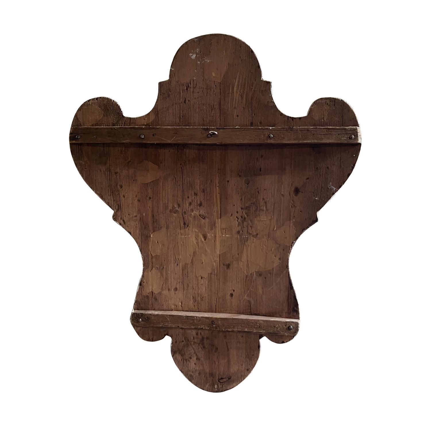 Coppia di stemmi araldici toscani in legno di pino del XIX secolo, decorazioni da parete antiche In condizioni buone in vendita a West Palm Beach, FL