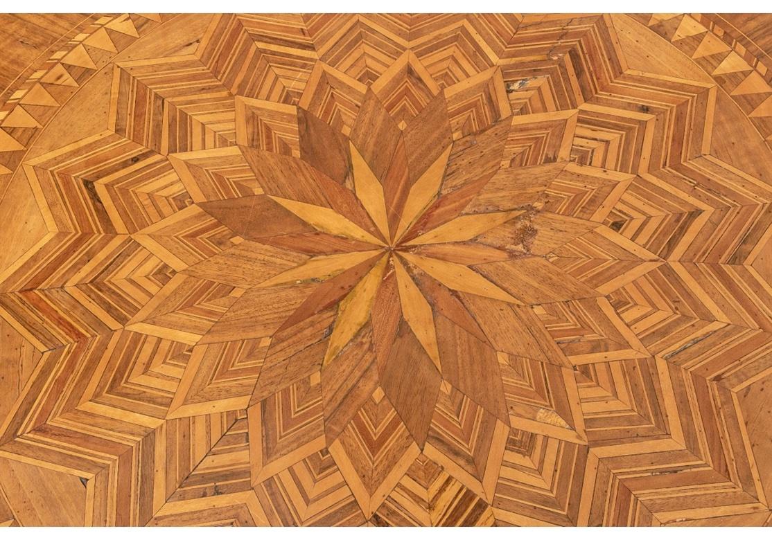 Wood 19th Century, Italian Parquetry Walnut  Center Table For Restoration For Sale