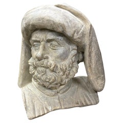 19th Century Italian Patinated Plaster Bust
