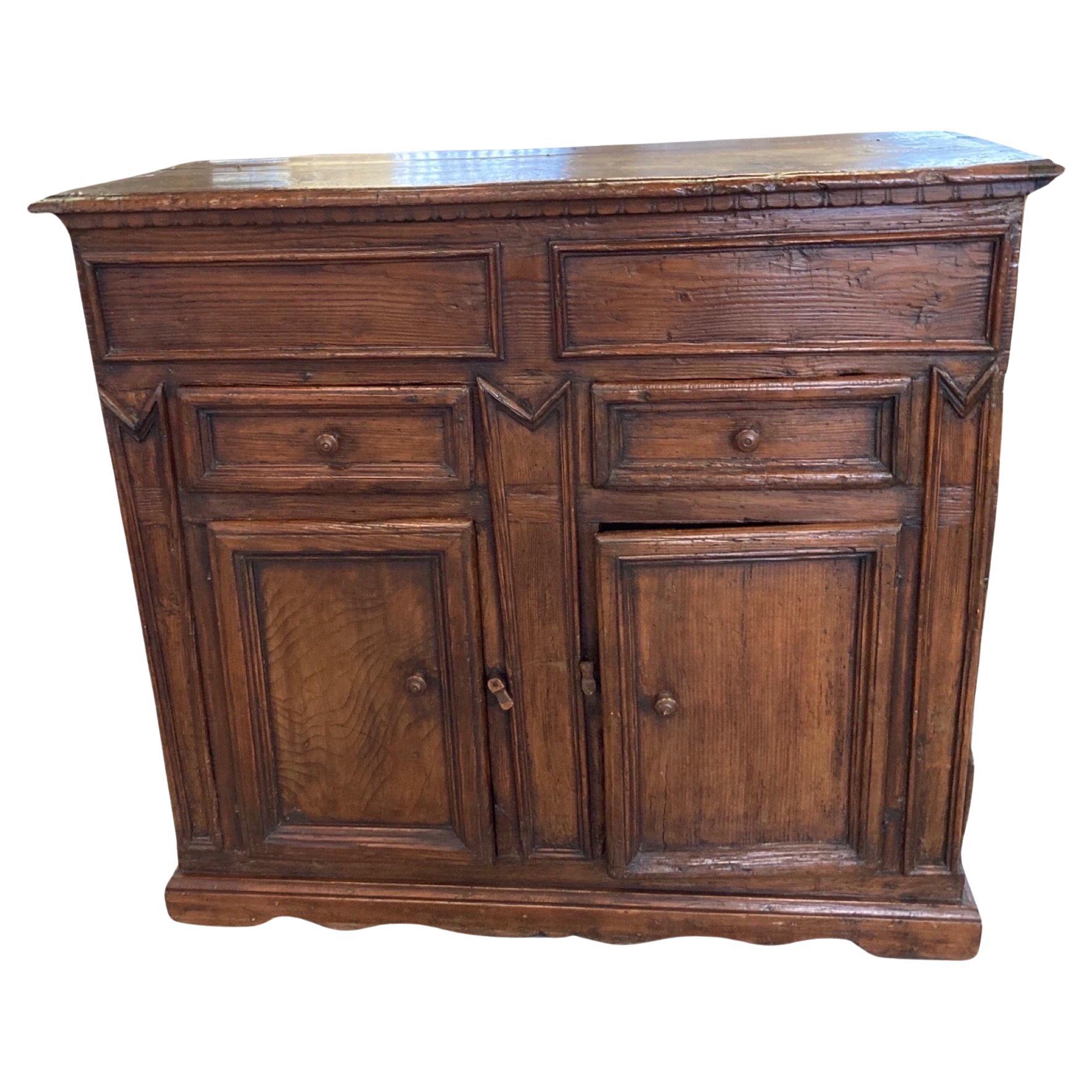 Madia / Buffet italiano de pino del siglo XIX