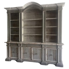 Librería italiana de madera de pino del siglo XIX - Gran armario antiguo para biblioteca