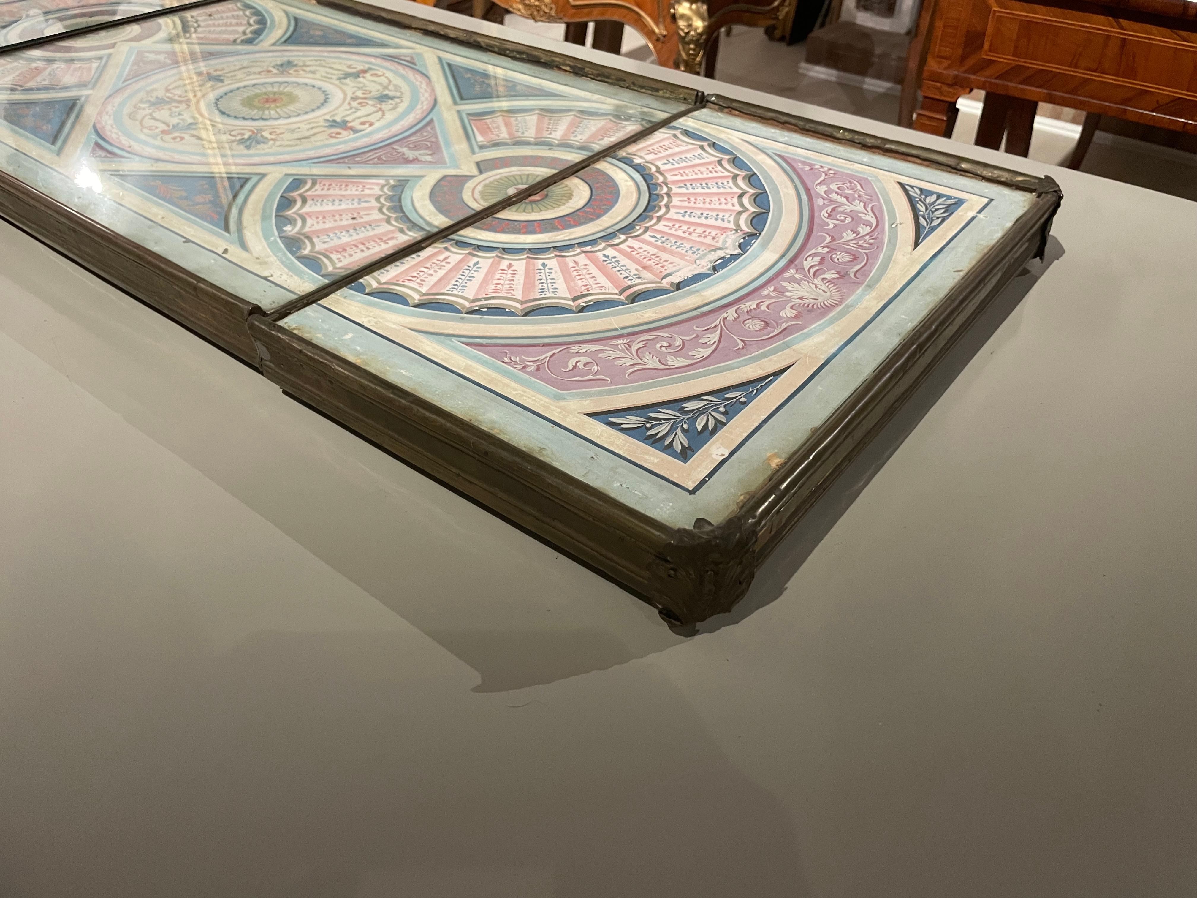 19th Century, Italian Polychrome Paper Painted Centerpiece For Sale 4