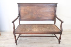 19th Century Italian Poplar Wood Empire Sofa or Bench