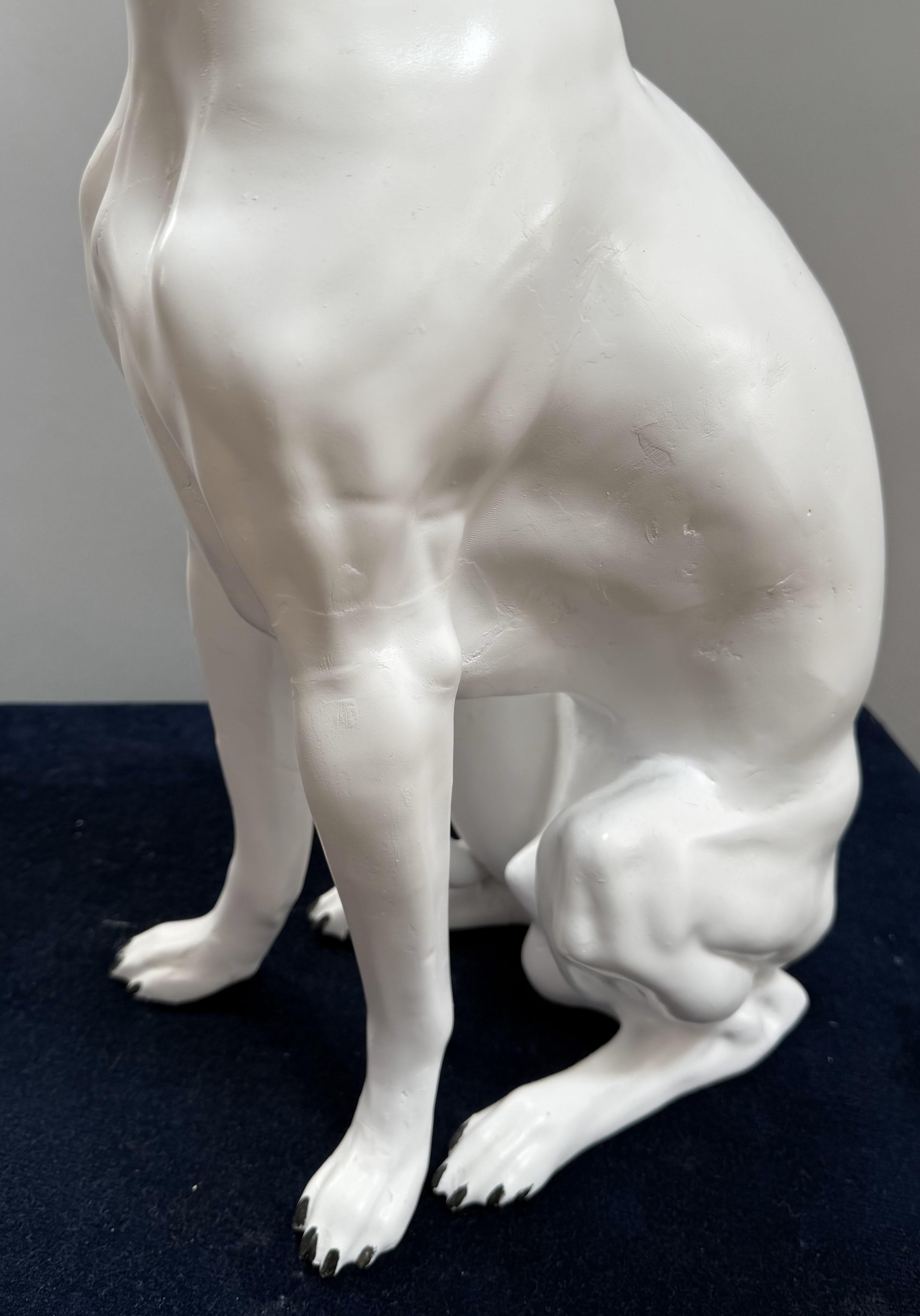 19th Century Italian Porcelain Greyhound For Sale 2