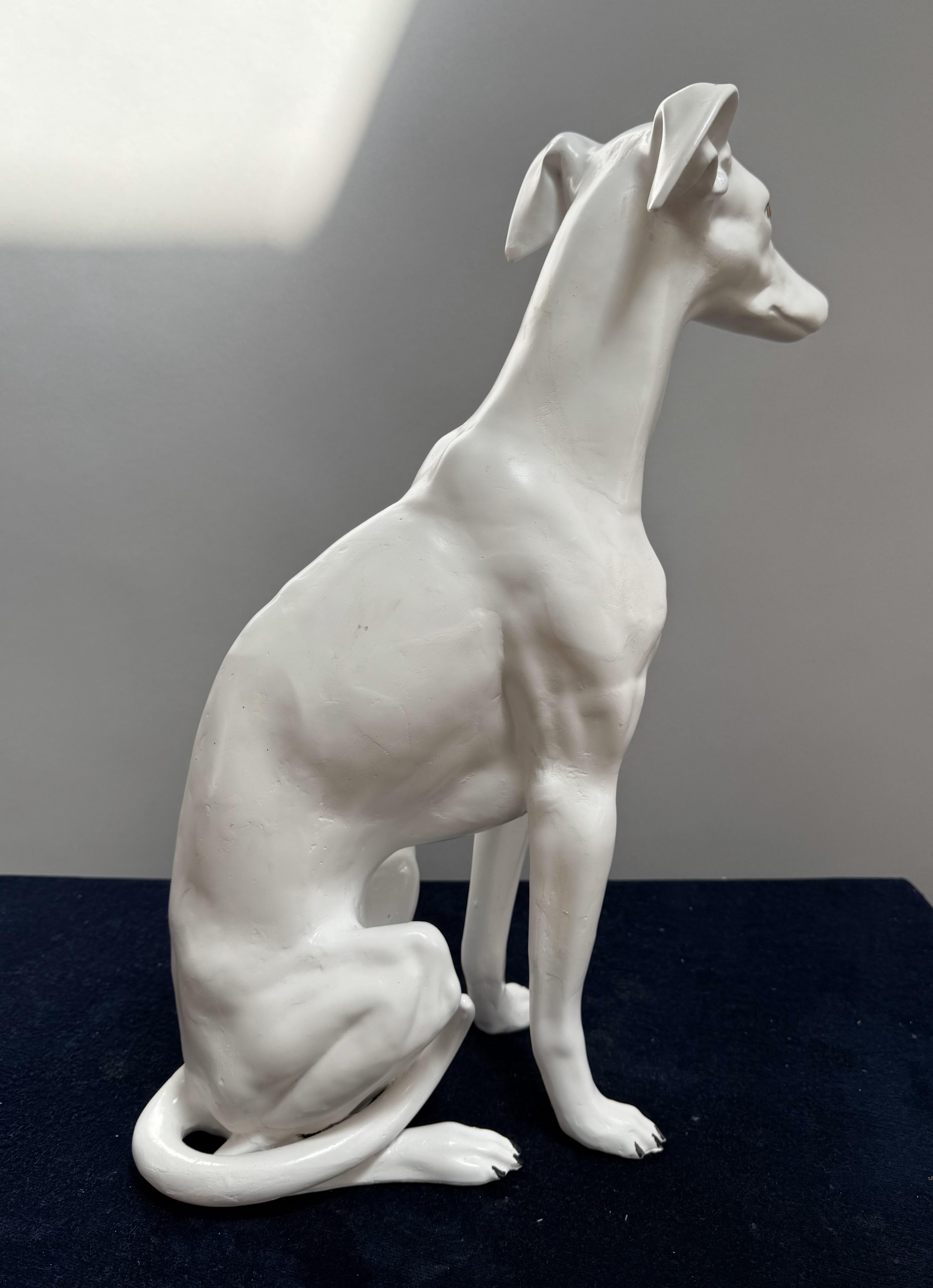 19th Century Italian Porcelain Greyhound For Sale 4