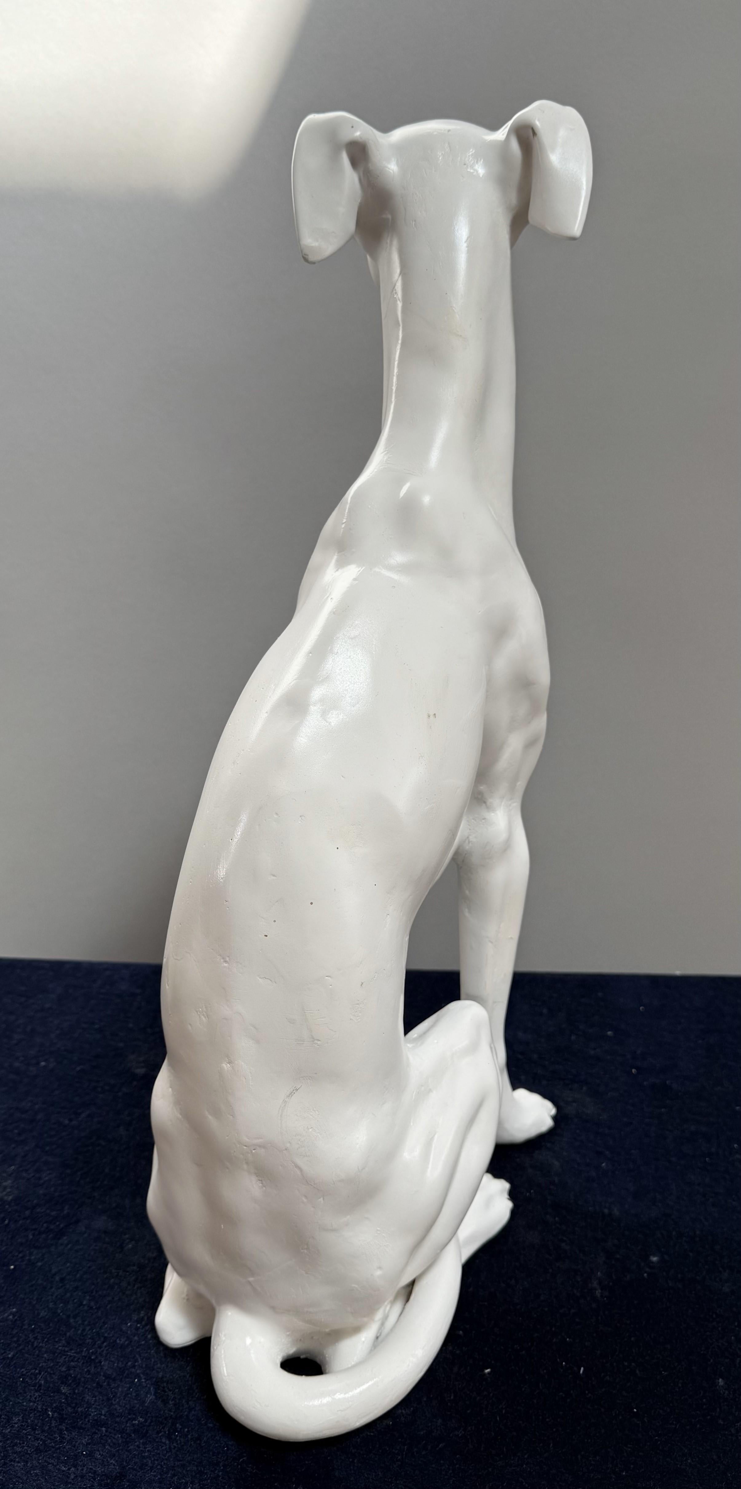 19th Century Italian Porcelain Greyhound For Sale 5