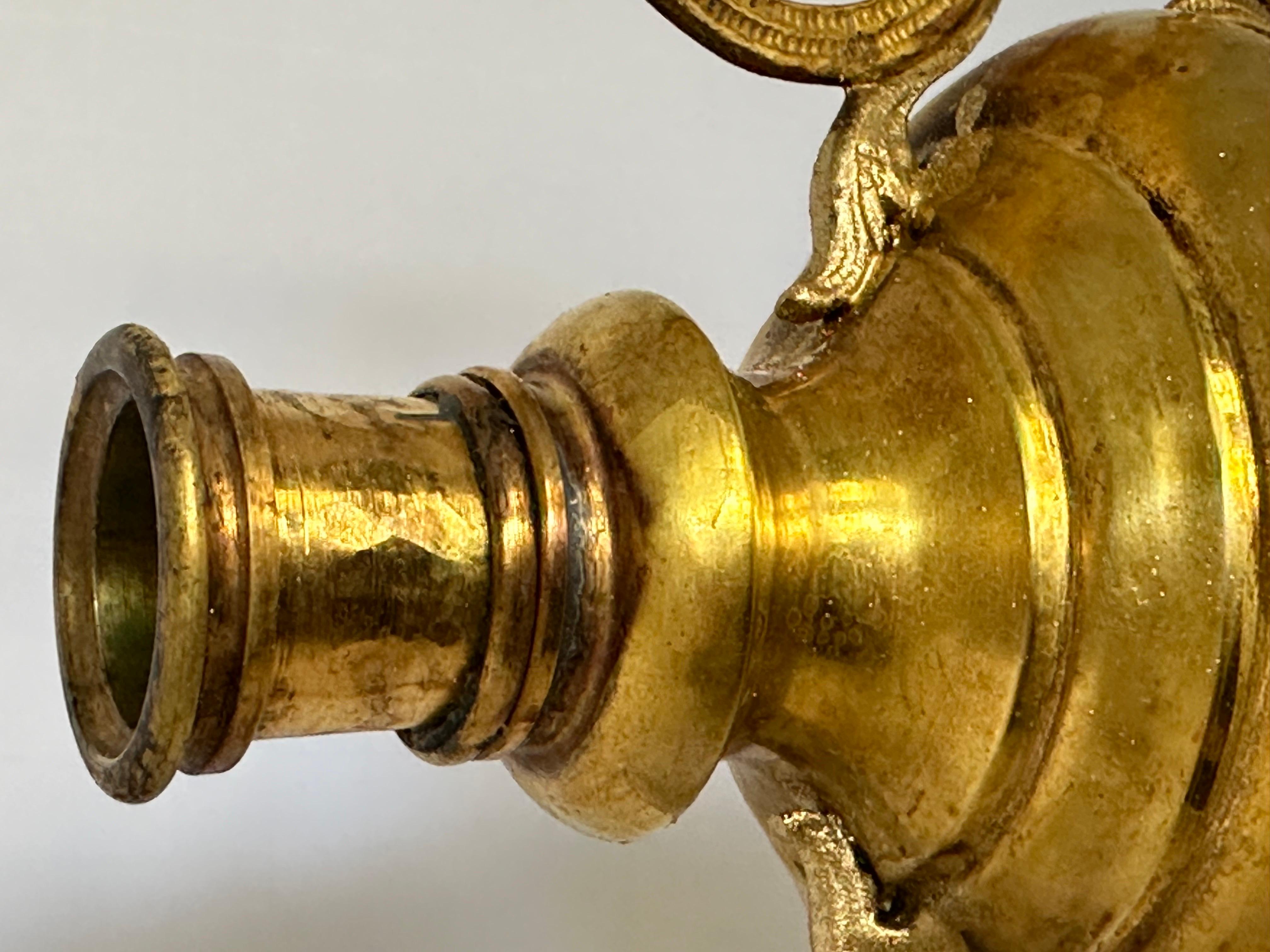 Brass 19th Century Italian Porte Palma Altar Urn. For Sale