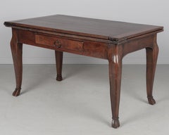 19th Century Italian Portefeuille or folding Walnut Dining Table