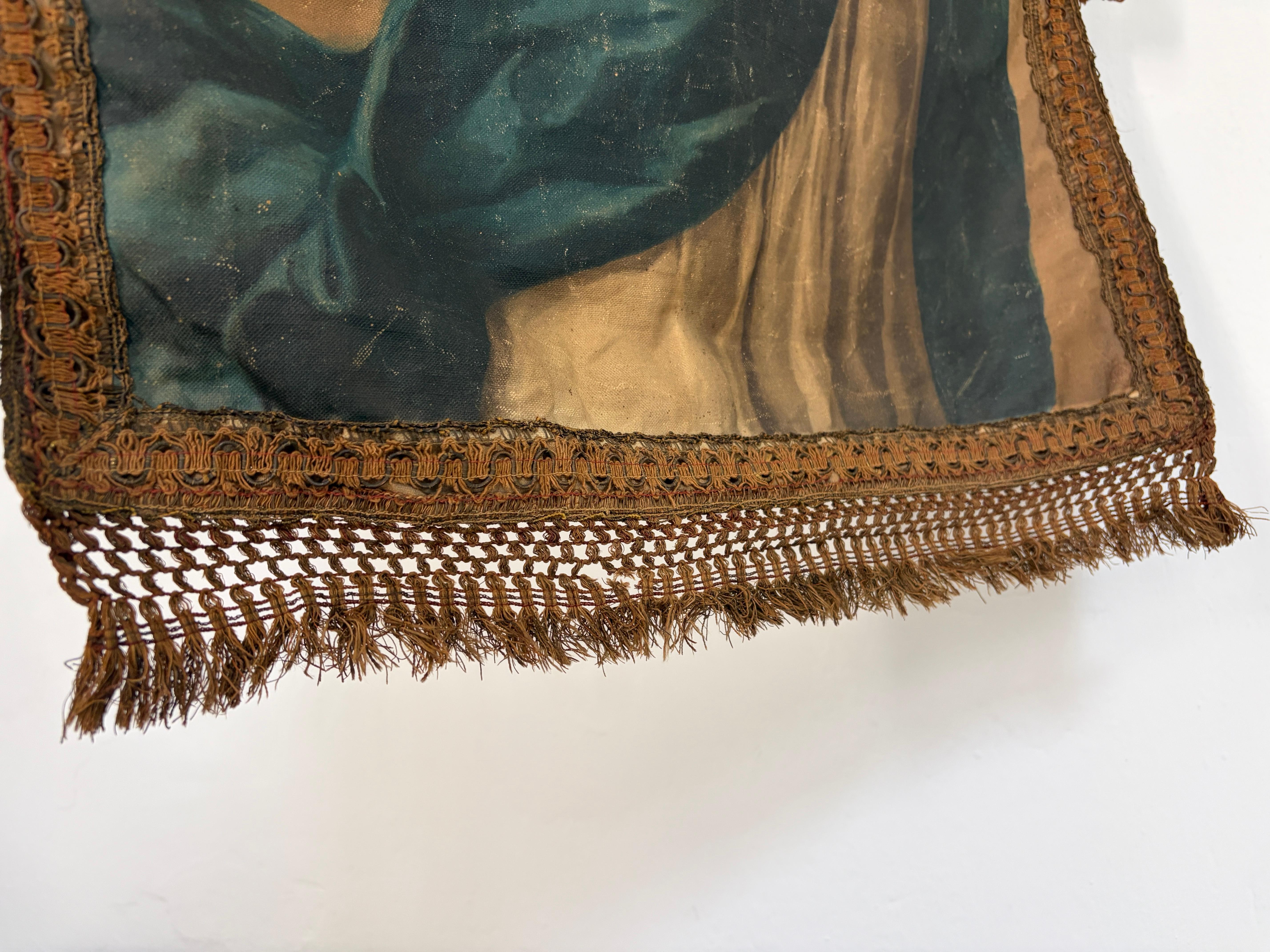 19. Jahrhundert Italienisch Religiöse Banner Maria Unbefleckte Empfängnis Quasten im Angebot 8