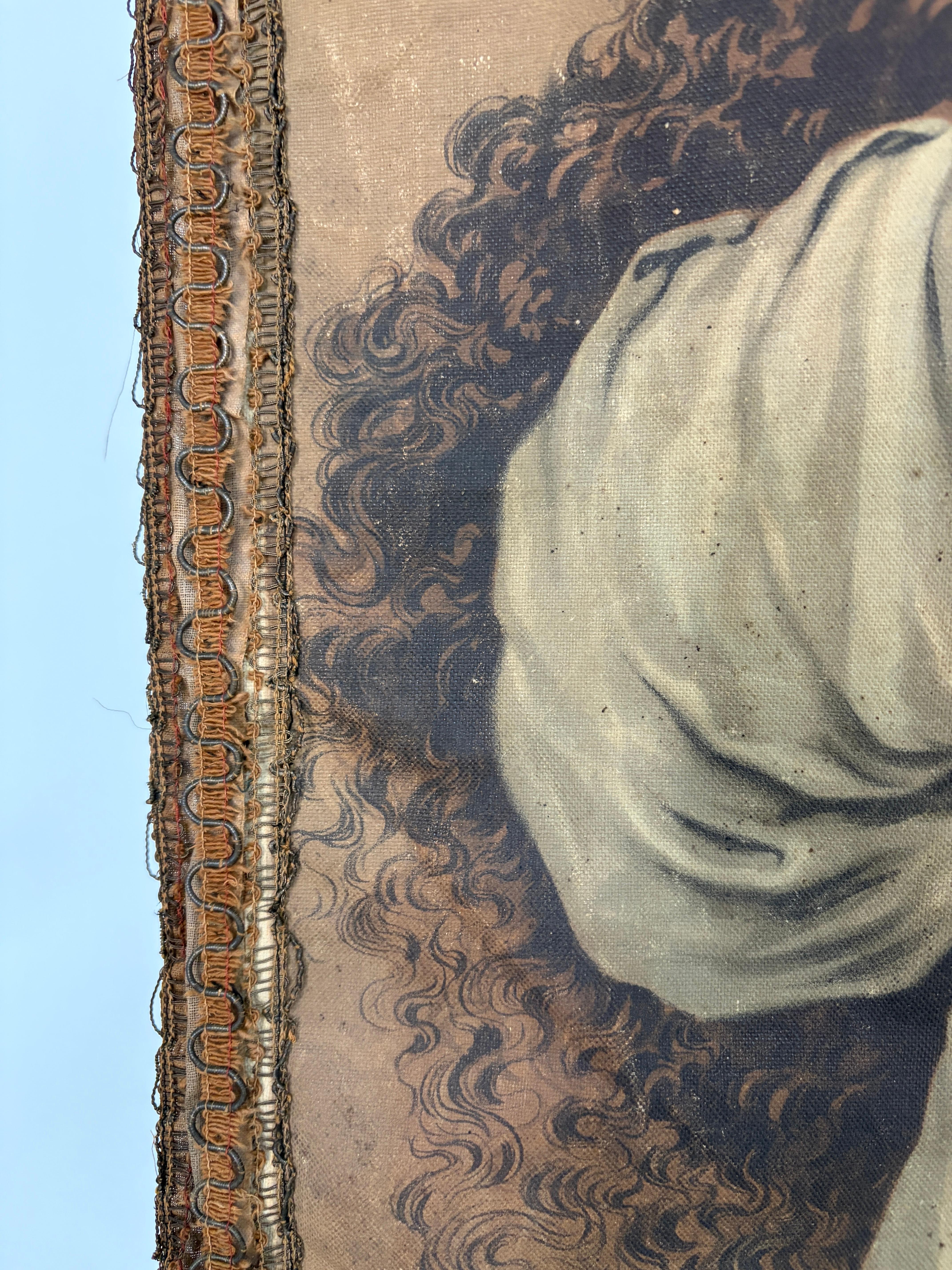 19. Jahrhundert Italienisch Religiöse Banner Maria Unbefleckte Empfängnis Quasten im Angebot 4