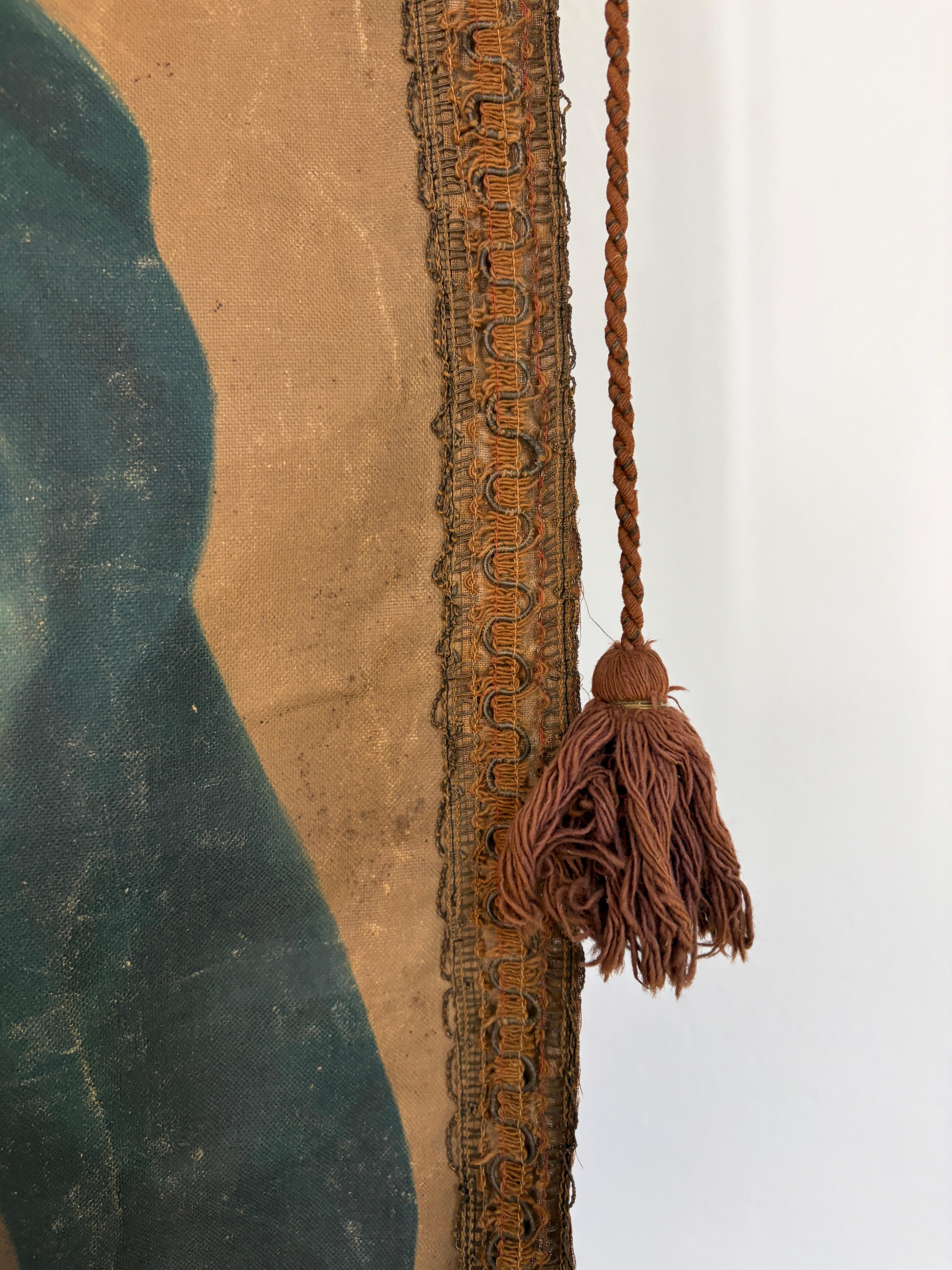 19. Jahrhundert Italienisch Religiöse Banner Maria Unbefleckte Empfängnis Quasten im Angebot 5