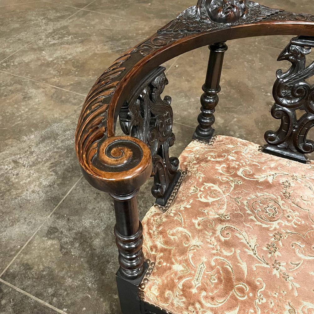 Fauteuil d'angle de la Renaissance italienne du XIXe siècle en vente 7