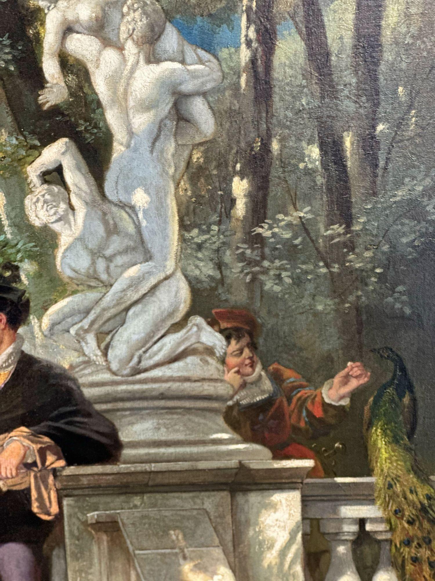 „Italienische Renaissance-Partei des 19. Jahrhunderts“, Öl auf Leinwand von Carl Emil Doepler im Angebot 1
