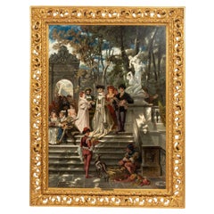 „Italienische Renaissance-Partei des 19. Jahrhunderts“, Öl auf Leinwand von Carl Emil Doepler