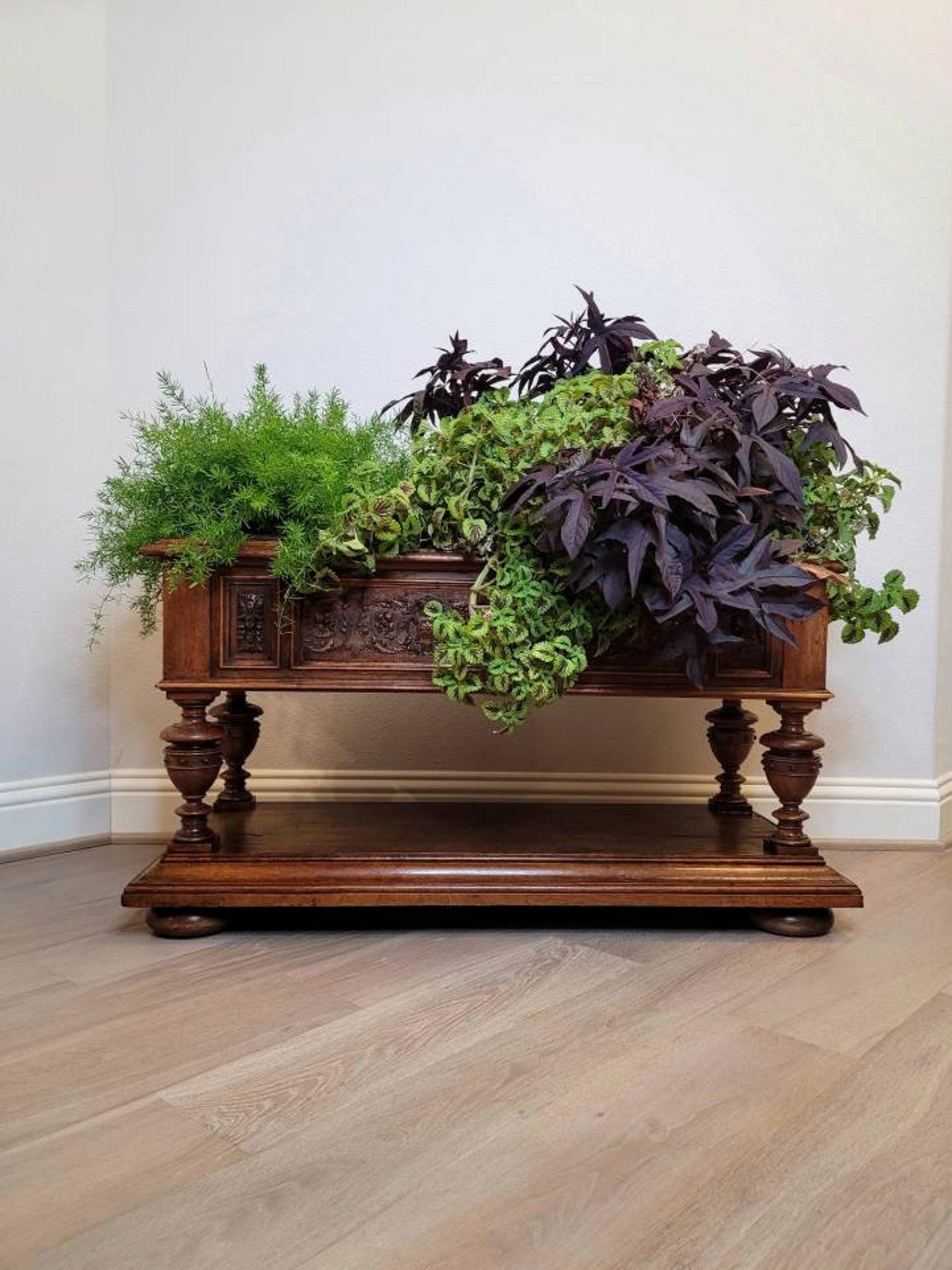 A magnificent antique, circa 1880, Italian Renaissance Revival style jardinière with warm, rustic beautifully aged patina! (plant stand - indoor planter - conservatory or solarium garden box - flower display)

Born in Italy in the late 19th