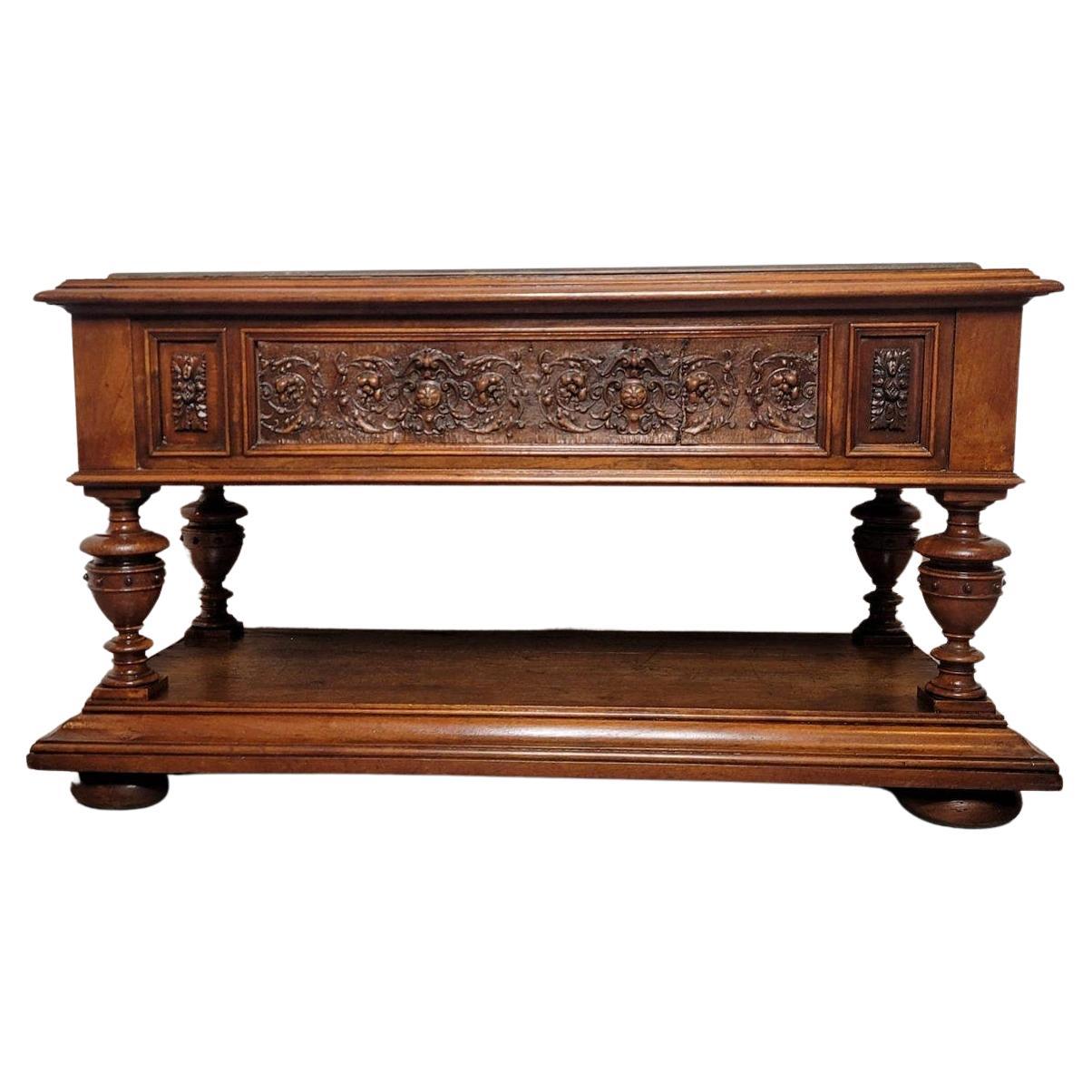 19th Century Italian Renaissance Revival Carved Jardiniere Stand For Sale