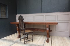 19th Century Italian Renaissance Revival Writing Desk Made of Walnut