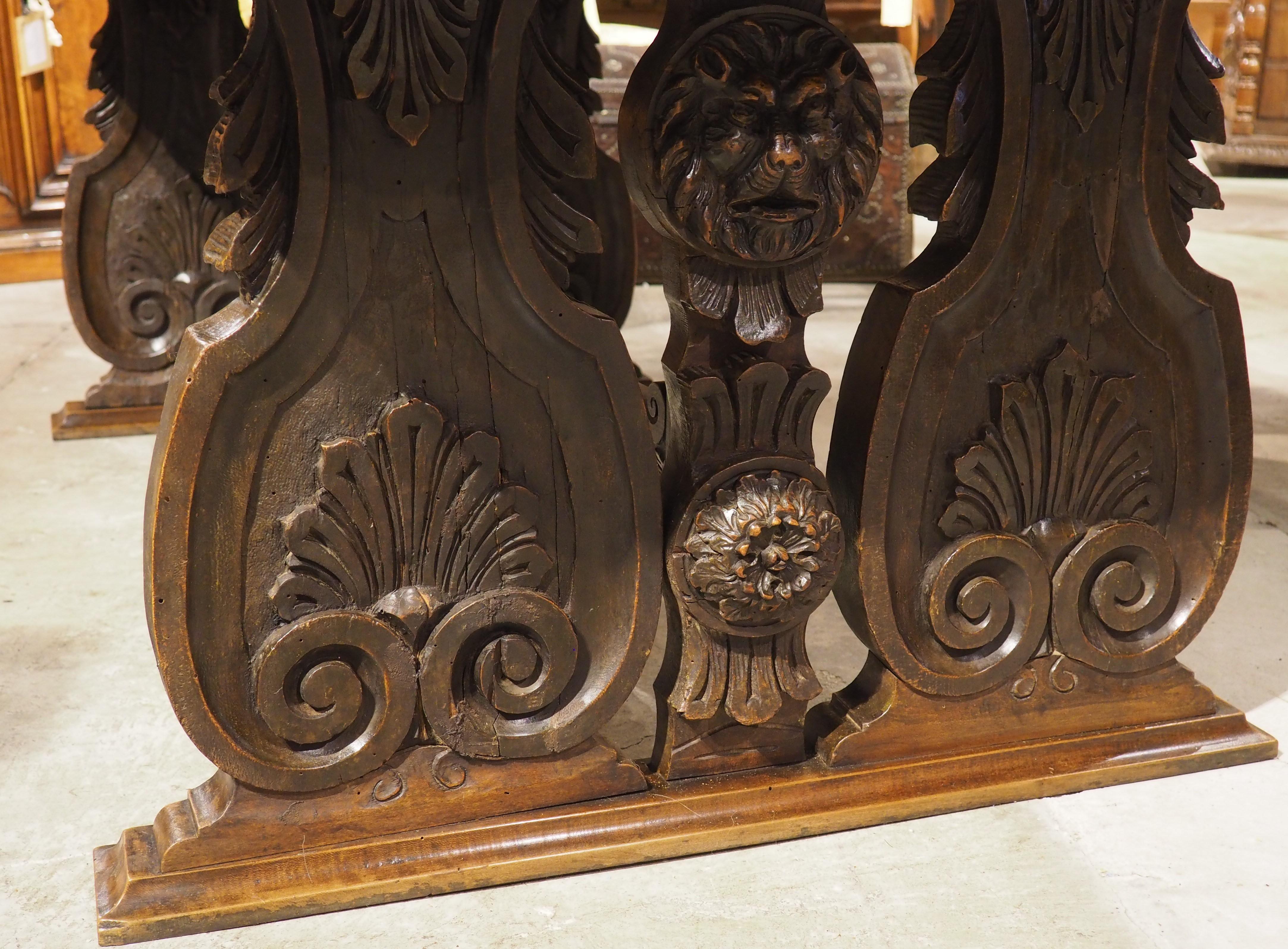 19th Century Italian Renaissance Style Library Table 5