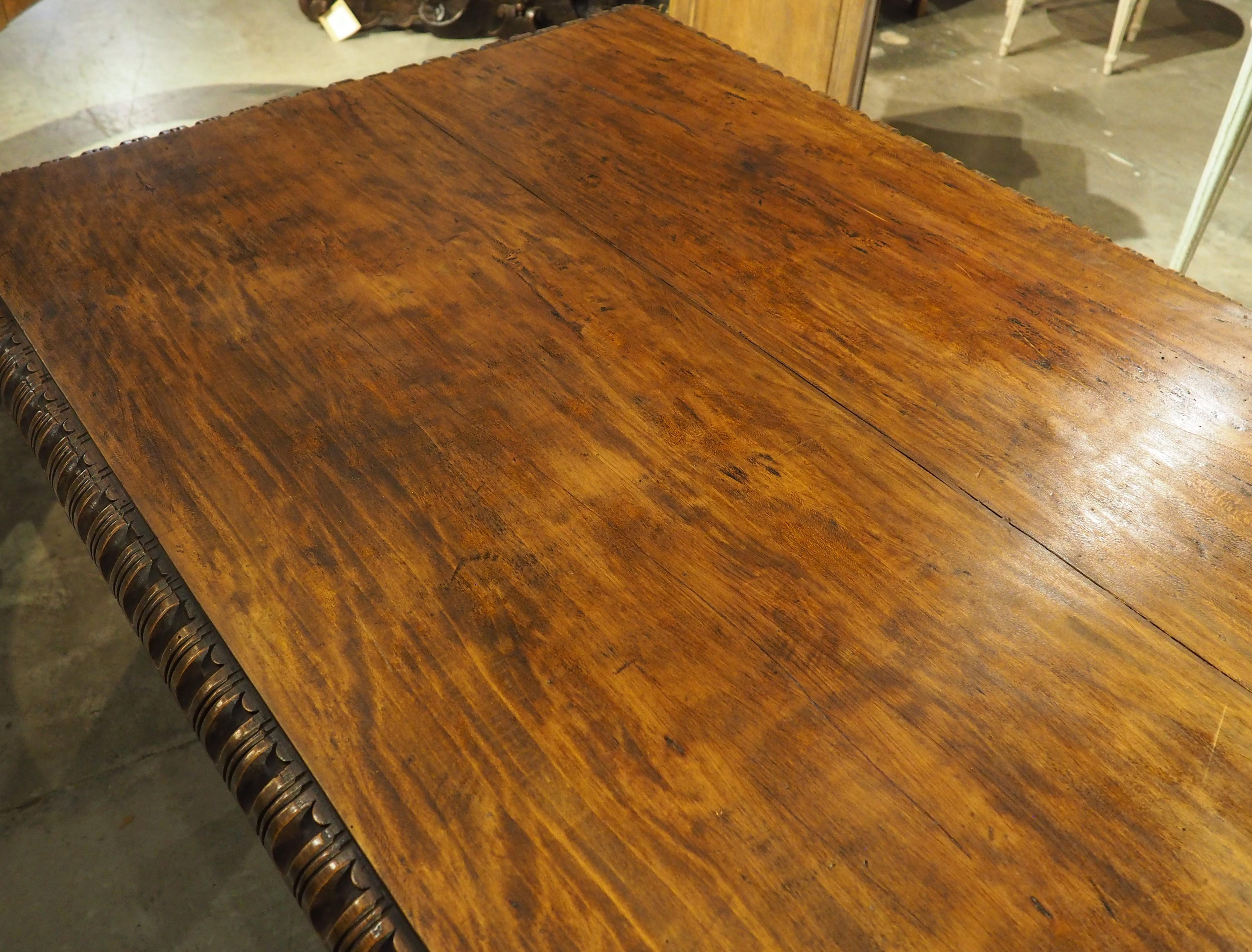 19th Century Italian Renaissance Style Library Table In Good Condition In Dallas, TX
