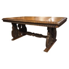 19th Century Italian Renaissance Style Library Table
