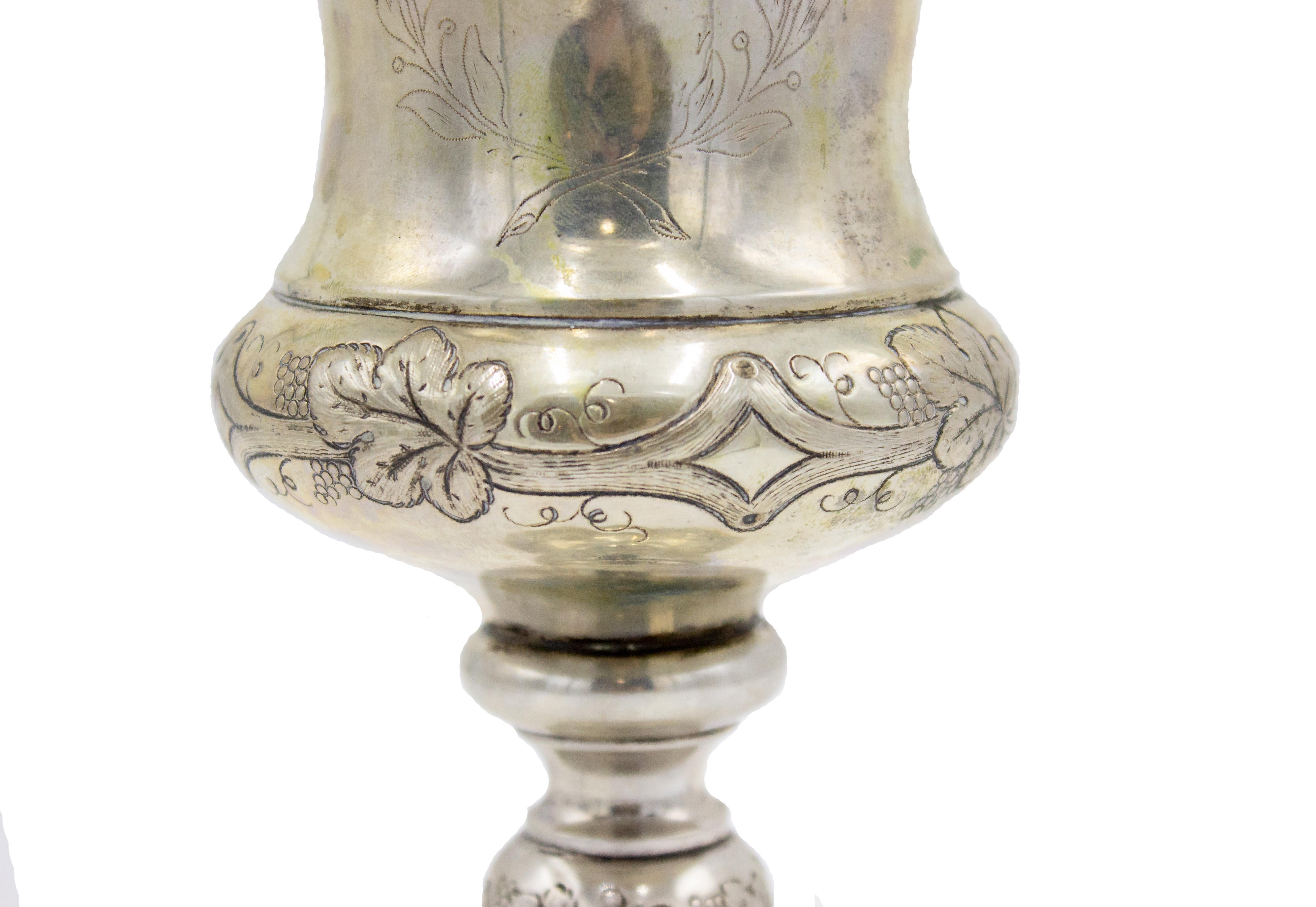 19th Century Italian Renaissance Style Silver Chalice For Sale 2