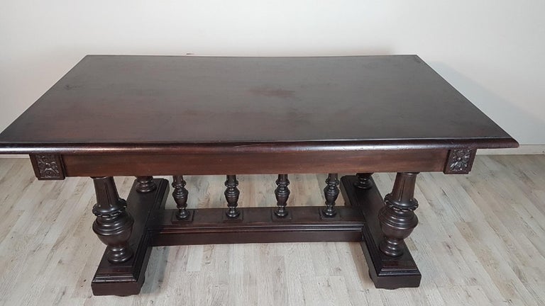 19th Century Italian Renaissance Style Walnut Carved ...