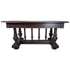 19th Century Italian Renaissance Style Walnut Carved Extending Dining Room Table