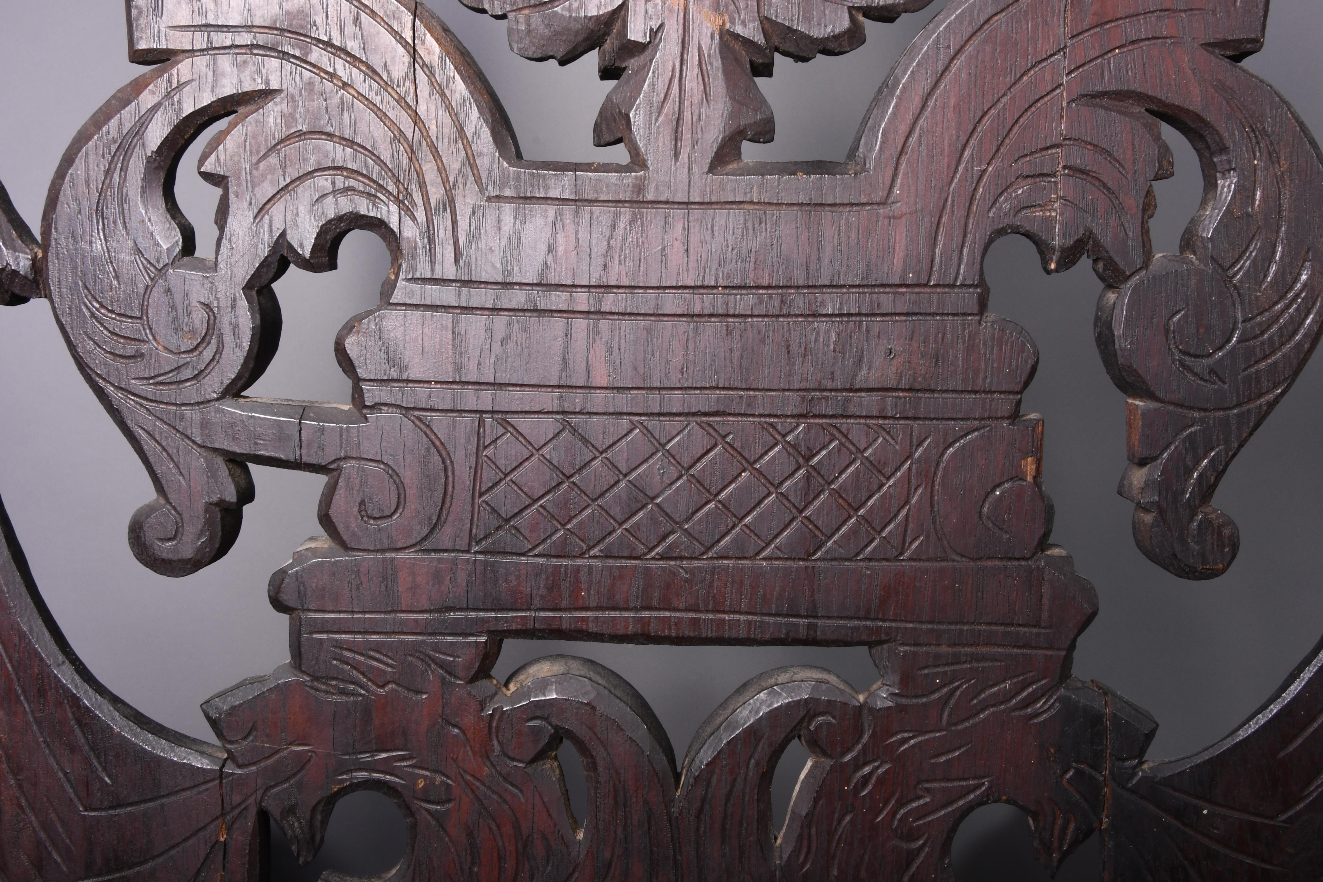 19th Century Italian Renaissance Style Wood Throne For Sale 3