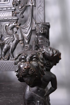 19th Century Italian Renaissance Style Wood Throne