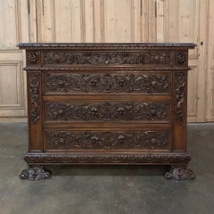 19th Century Italian Renaissance Walnut Commode