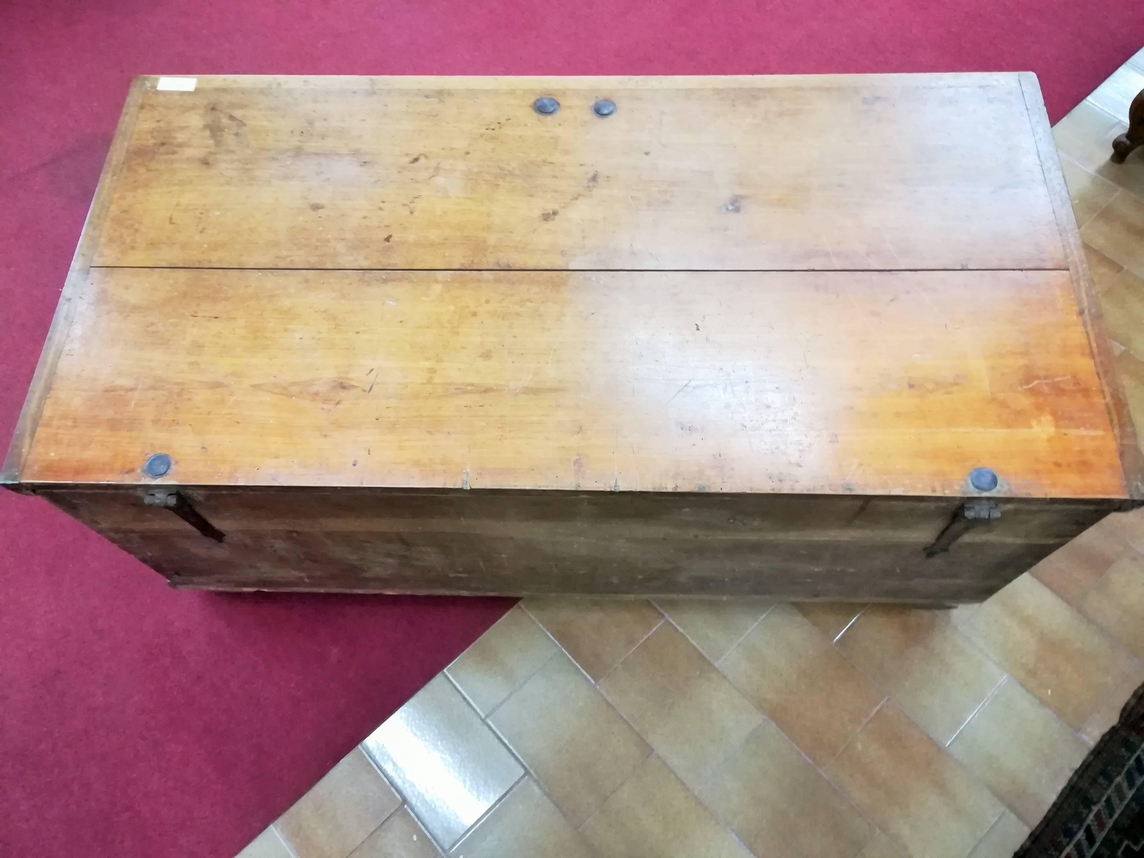 Other 19th Century Italian Restored Solid Cherry Chest For Sale