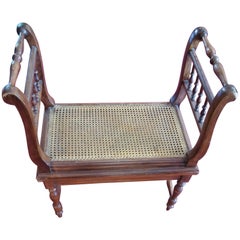 19th Century Italian Restored Walnut Benches