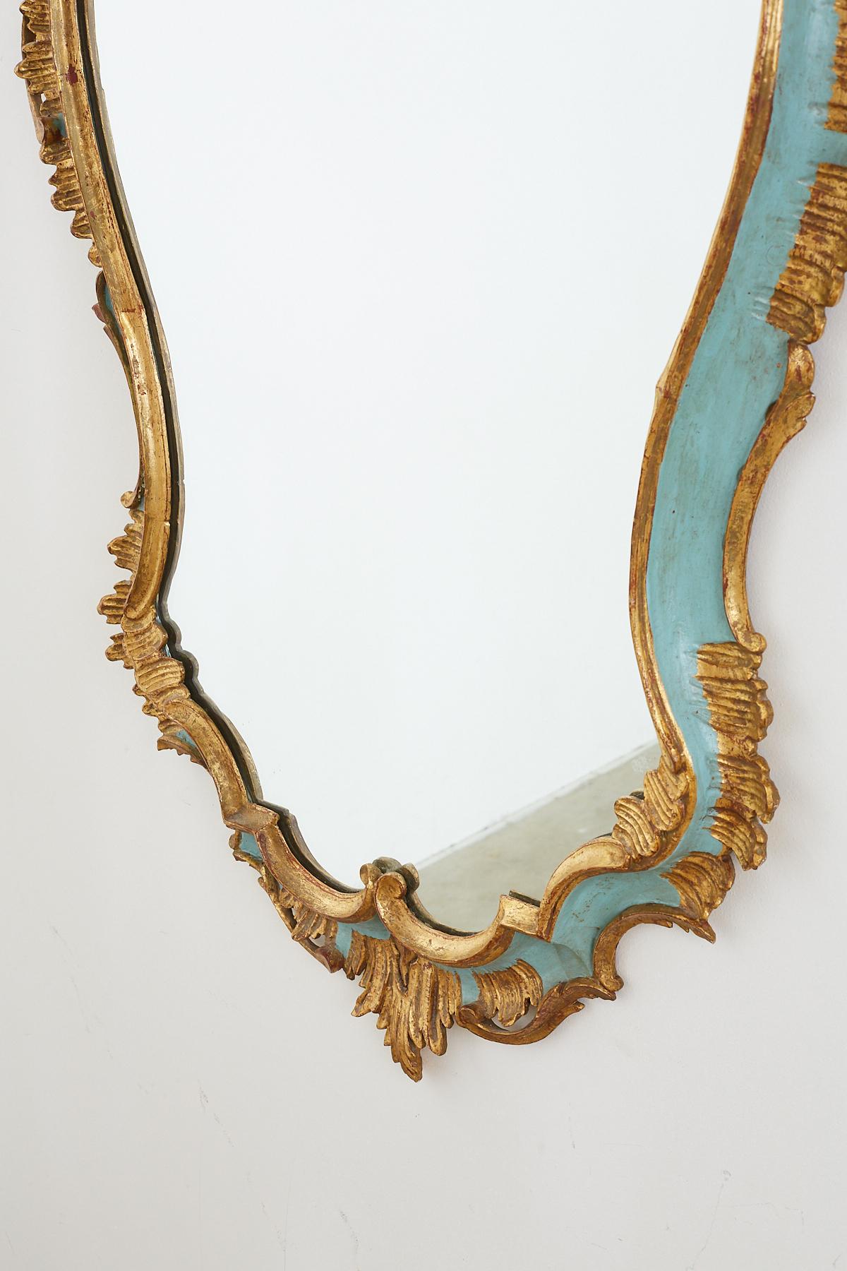 19th Century Italian Rococo Style Cartouche Mirror 1