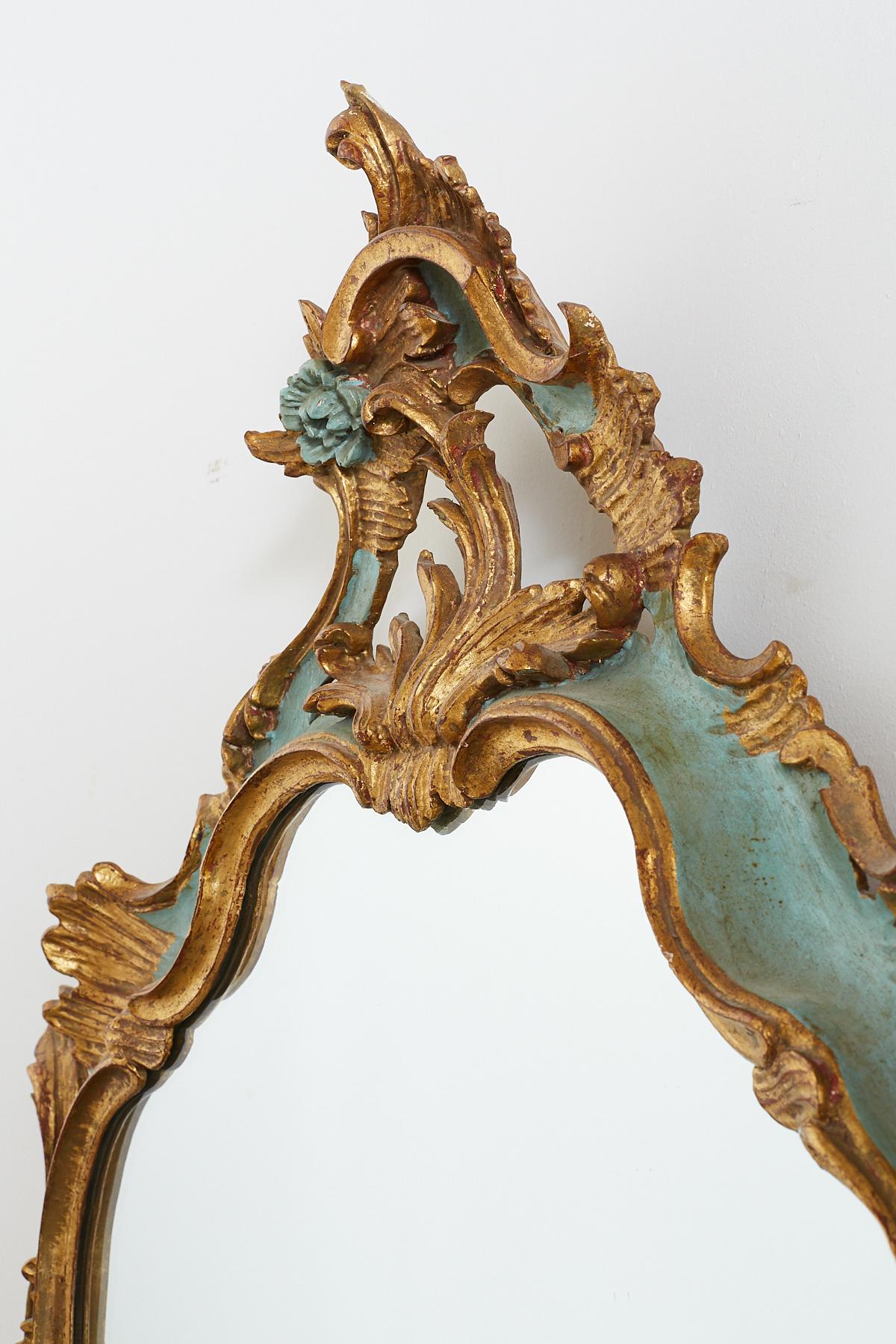 19th Century Italian Rococo Style Cartouche Mirror 3