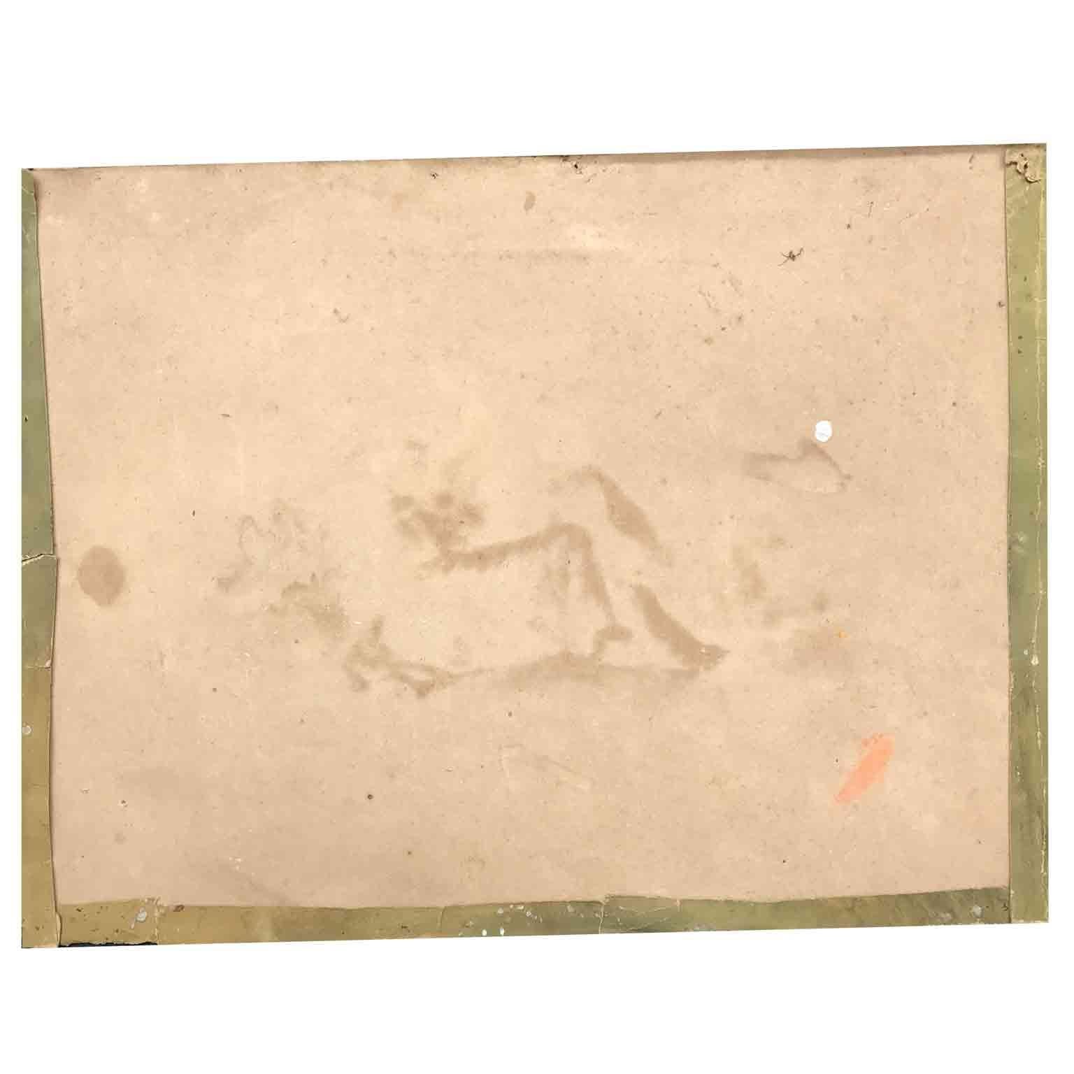 Guazzo italiano del XIX secolo Allegoria romantica dell'estasi con putti in vendita 5