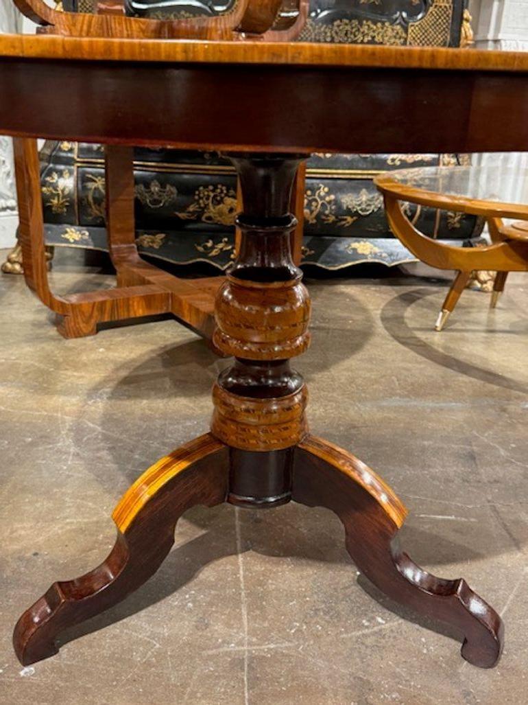 19th Century Italian Round Inlaid Table In Good Condition For Sale In Dallas, TX
