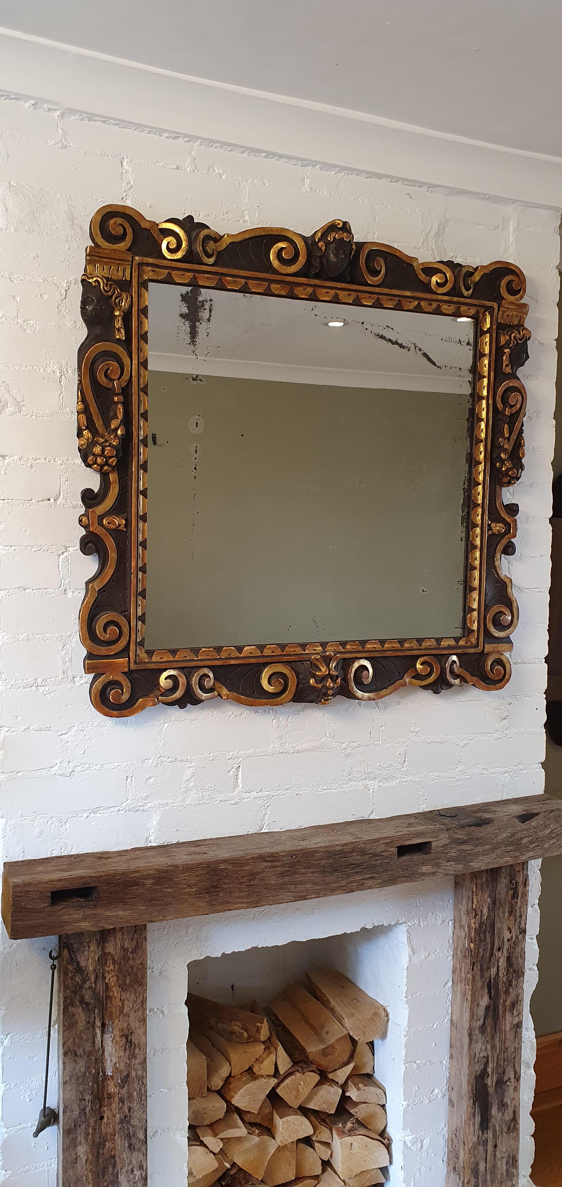 19th Century Italian Sansovino Style Mirror For Sale 1
