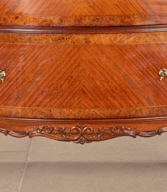 19th Century Italian Satinwood and Burr Walnut Commode