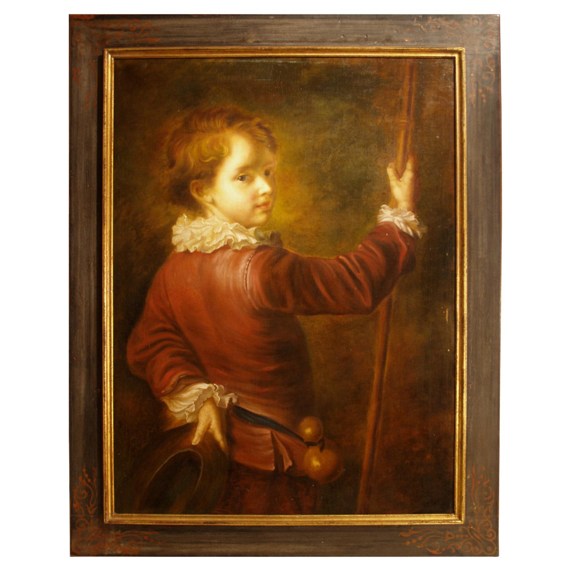 19th Century Italian School Framed Oil on Canvas