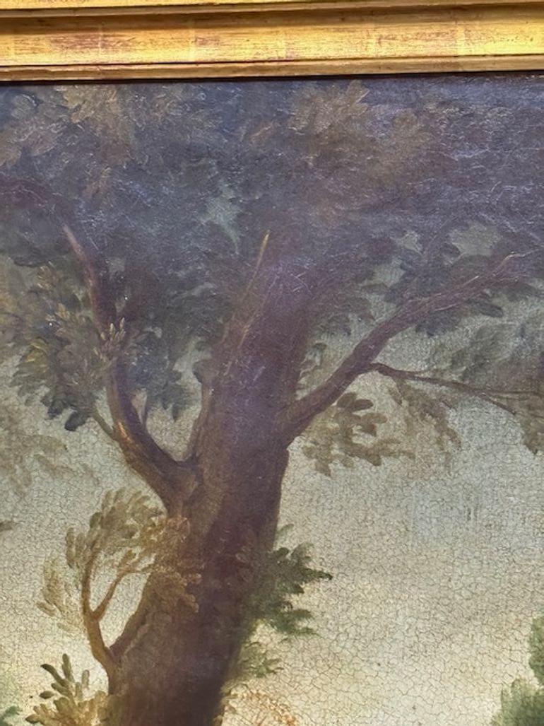 Tela Pittura di uccelli su tela di scuola italiana del XIX secolo in vendita