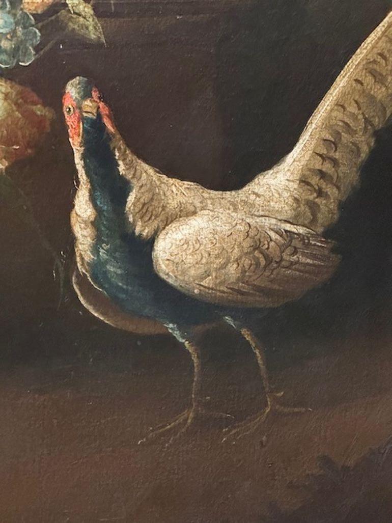 Pittura di uccelli su tela di scuola italiana del XIX secolo in vendita 3