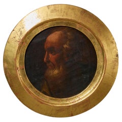 19th Century Italian School Oil Painting of A Saint