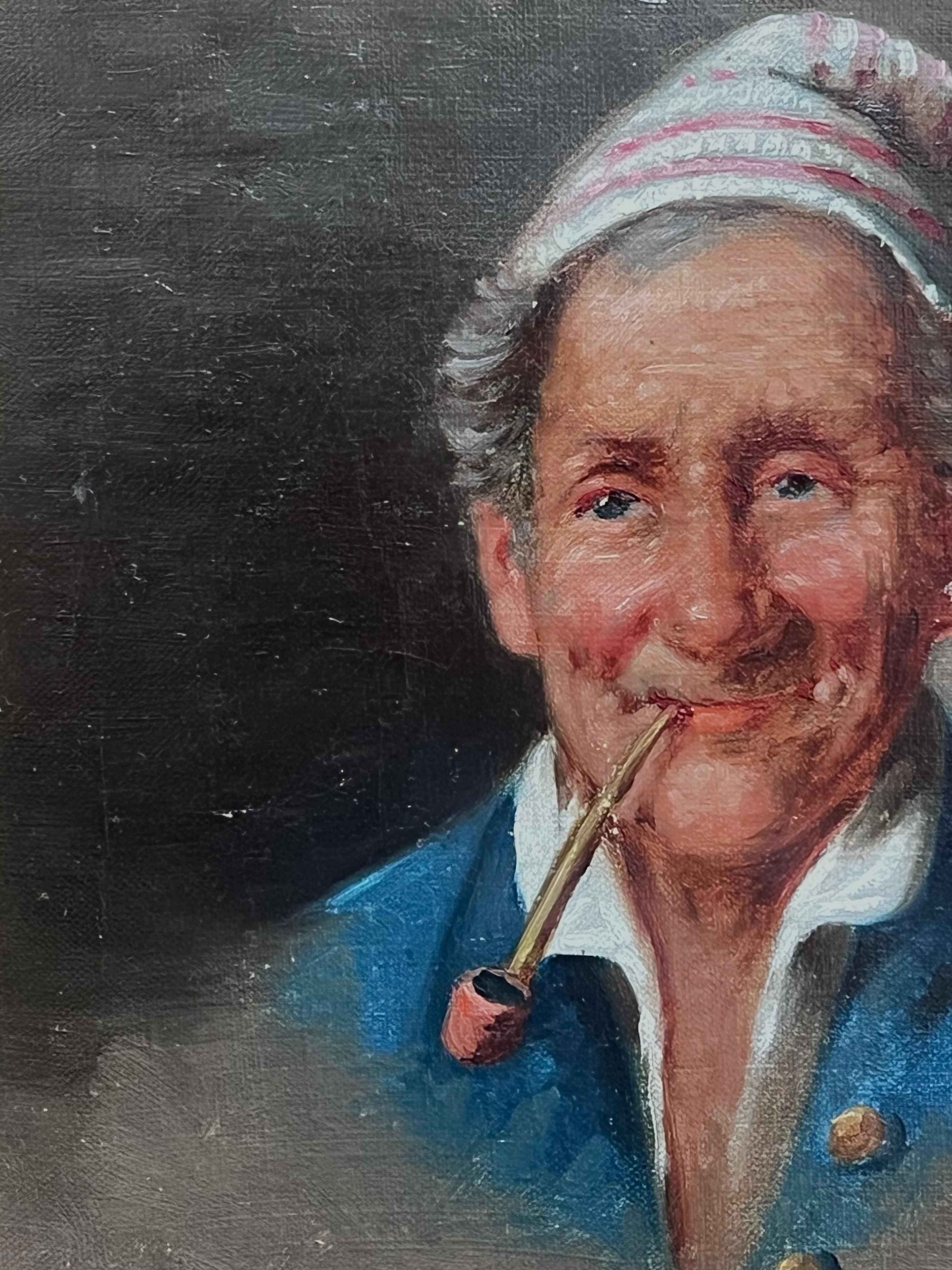 Portrait of an Elderly Fisherman
Italian School, 19th century
oil on canvas, framed
Framed: 14 x 12 inches
Canvas: 10.5 x 9 inches
Provenance: private collection
Condition: several scratches and scuffs but in sound condition 

For more any more